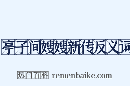 亭子间嫂嫂新传反义词是什么意思的图片